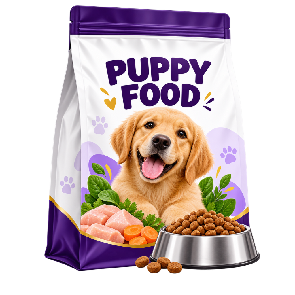 Illustration: puppy food